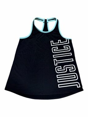 Justice Active Girls Black JUSTICE Racerback Athletic Tank Top Size 12